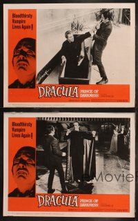 8f660 DRACULA PRINCE OF DARKNESS 4 LCs '66 Hammer, great images of vampire Christopher Lee!
