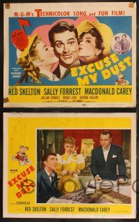 8f162 EXCUSE MY DUST 8 LCs '51 Red Skelton, Sally Forest, directed by Buster Keaton!