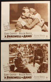 8f567 FAREWELL TO ARMS 6 LCs R49 Gary Cooper, Helen Hayes, Menjou, Ernest Hemingway!