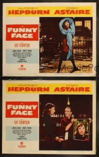 8f785 FUNNY FACE 3 LCs '57 Audrey Hepburn & Fred Astaire singing and dancing, Stanley Donen!