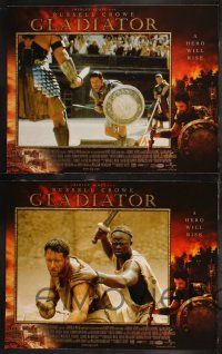 8f187 GLADIATOR 8 LCs '00 Russell Crowe, Joaquin Phoenix, directed by Ridley Scott!