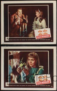 8f524 GLASS MENAGERIE 7 LCs '50 Jane Wyman thinks she loves Kirk Douglas, Tennessee Williams!