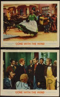 8f793 GONE WITH THE WIND 3 LCs R61 Clark Gable, Vivien Leigh, Leslie Howard, all-time classic!