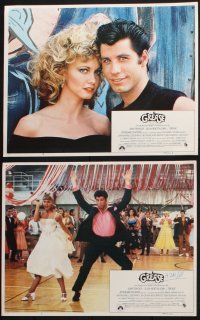 8f574 GREASE 6 Spanish/U.S. LCs '78 John Travolta & Olivia Newton-John in a most classic musical!