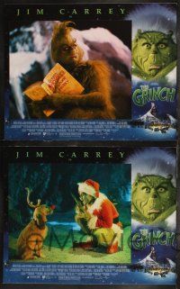 8f193 GRINCH 8 LCs '00 Jim Carrey, Dr. Seuss Christmas story directed by Ron Howard!