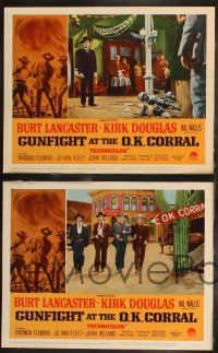 8f195 GUNFIGHT AT THE O.K. CORRAL 8 LCs R63 Burt Lancaster, Kirk Douglas, directed by John Sturges!