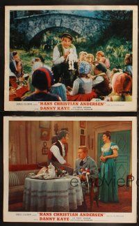 8f673 HANS CHRISTIAN ANDERSEN 4 LCs '53 Danny Kaye with kids and doll, wild musical images!