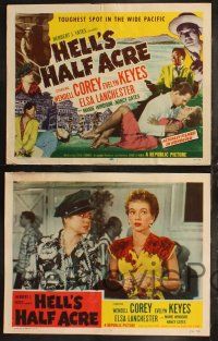 8f206 HELL'S HALF ACRE 8 LCs '54 action images of Wendell Corey & Keye Luke in Hawaii!