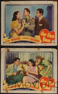 8f675 HER FIRST BEAU 4 LCs '41 Jane Withers, Jackie Cooper, love at the not so awkward age!