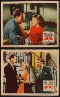8f814 LOVE NEST 3 LCs '51 William Lundigan, gorgeous June Haver, Frank Fay!
