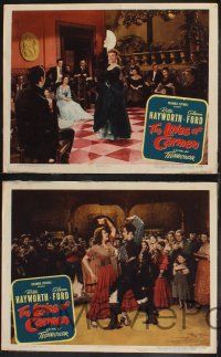 8f815 LOVES OF CARMEN 3 LCs '48 dancing Rita Hayworth, Glenn Ford, Robert Sidney, Moss!