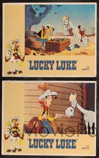 8f272 LUCKY LUKE 8 LCs '72 Daisy Town, great western cowboy cartoon images!