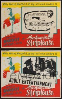 8f818 MADEMOISELLE STRIPTEASE 3 Canadian LCs '57 effeuillant la marguerite, wicked Brigitte Bardot!