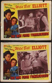 8f819 MAN FROM TUMBLEWEEDS 3 LCs R49 cool western images of William Wild Bill Elliott!