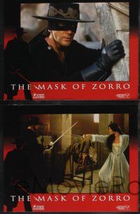 8f703 MASK OF ZORRO 4 LCs '98 Antonio Banderas, sexy Catherine Zeta-Jones, sword fighting!
