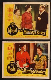 8f706 MODEL & THE MARRIAGE BROKER 4 LCs '52 Thelma Ritter gives Brady & Jeanne Crain romance help!