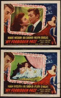 8f309 MY FORBIDDEN PAST 8 LCs '51 Robert Mitchum, sexy Ava Gardner, New Orleans!