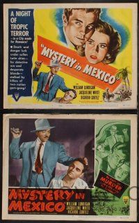 8f312 MYSTERY IN MEXICO 8 LCs '48 Robert Wise, William Lundigan & Jacqueline White, Cortez!