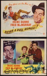 8f315 NEVER A DULL MOMENT 8 LCs '50 Irene Dunne, Fred MacMurray, how wild can the west be?