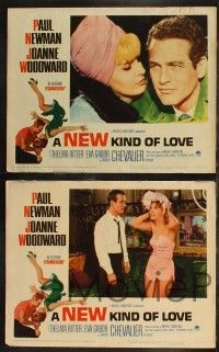 8f316 NEW KIND OF LOVE 8 LCs '63 Paul Newman loves Joanne Woodward, great romantic images!