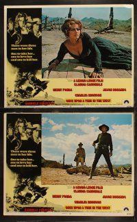 8f329 ONCE UPON A TIME IN THE WEST 8 LCs '69 Sergio Leone, Cardinale, Fonda, Robards, Bronson!