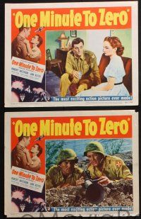 8f617 ONE MINUTE TO ZERO 5 LCs '52 Robert Mitchum, Ann Blyth, presented by Howard Hughes!