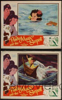 8f714 PANDA & THE MAGIC SERPENT 4 LCs '61 early Japanese anime cartoon, great images!