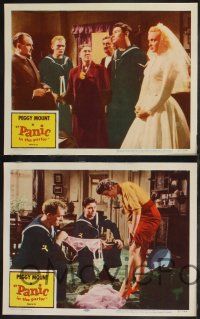 8f715 PANIC IN THE PARLOR 4 LCs '56 Shirley Eaton, wacky Peggy Mount!