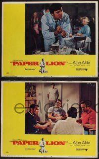 8f335 PAPER LION 8 LCs '68 Alan Alda as George Plimpton plays football!
