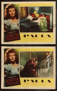 8f830 PAULA 3 LCs '52 really pretty Loretta Young had only gone half-way to love before!
