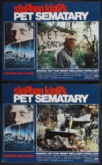 8f539 PET SEMATARY 7 LCs '89 from Stephen King's best selling thriller, scariest horror images!
