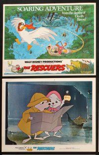 8f019 RESCUERS 9 LCs '77 Disney mouse mystery adventure cartoon, cool art of characters!