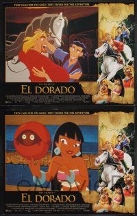 8f363 ROAD TO EL DORADO 8 LCs '00 Dreamworks cartoon, explorers at the city of gold!