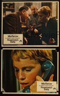 8f619 ROSEMARY'S BABY 5 LCs '68 Mia Farrow & John Cassavetes, classic directed by Roman Polanski!