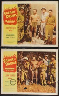 8f728 SAFARI DRUMS 4 LCs '53 Johnny Sheffield as Bomba the Jungle Boy!