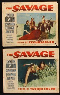 8f378 SAVAGE 8 LCs '52 Native American Charlton Heston, pretty Susan Morrow!