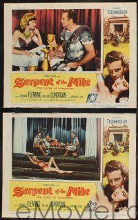 8f731 SERPENT OF THE NILE 4 LCs '53 sexiest Rhonda Fleming as Egyptian Queen Cleopatra!