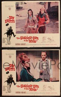 8f733 SHAKIEST GUN IN THE WEST 4 LCs '68 wacky western, cowboy Don Knotts, pretty Barbara Rhoades!