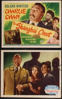 8f397 SHANGHAI CHEST 8 LCs '48 Roland Winters as Charlie Chan, Mantan Moreland, Sen Yung