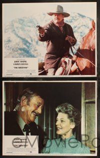 8f401 SHOOTIST 8 LCs '76 Don Siegel, great images of cowboy John Wayne & Lauren Bacall!