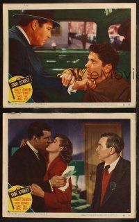 8f847 SIDE STREET 3 LCs '50 Farley Granger, Cathy O'Donnell, noir directed by Anthony Mann!