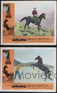 8f408 SMOKY 8 LCs '66 Diana Hyland, Fess Parker tames wild outlaw mustang!