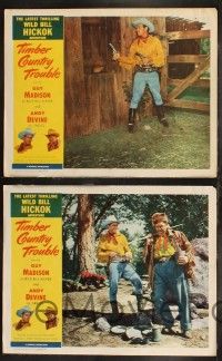 8f746 WILD BILL HICKOK stock 4 stock LCs '55 Guy Madison, Andy Devine, Timber Country Trouble!