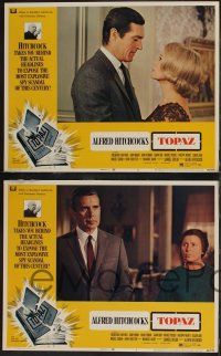 8f464 TOPAZ 8 LCs '69 Alfred Hitchcock, John Forsythe, most explosive spy scandal of this century!