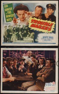 8f472 TROUBLE MAKERS 8 LCs '49 Leo Gorcey & Bowery Boys help guy stuck in laundry basket!