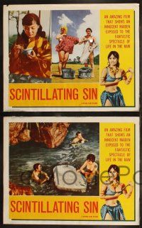 8f752 VIOLATED PARADISE 4 LCs '63 sexy innocent maiden, images of topless Alma pearl diver!