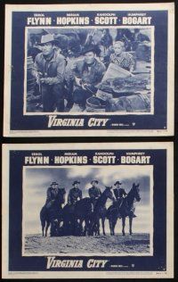 8f590 VIRGINIA CITY 6 LCs R51 Errol Flynn, Randolph Scott, Miriam Hopkins, cool western action!