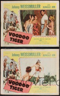 8f487 VOODOO TIGER 8 LCs '52 Johnny Weissmuller as Jungle Jim & sexy Jeanne Dean!