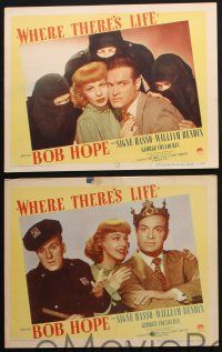 8f591 WHERE THERE'S LIFE 6 LCs '47 cool images of wacky Bob Hope, Signe Hasso, William Bendix!