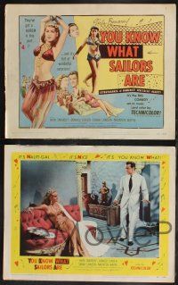 8f507 YOU KNOW WHAT SAILORS ARE 8 LCs '54 sexy English harem girls, Akim Tamiroff!